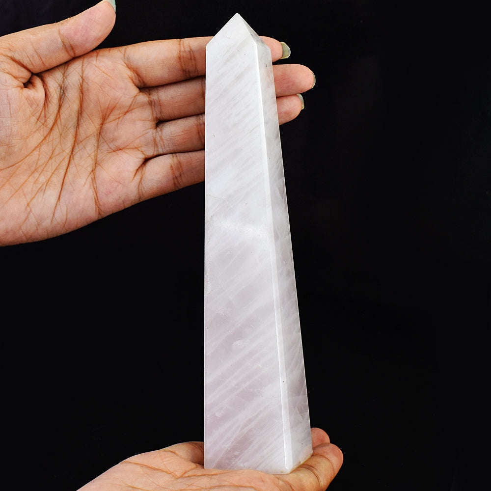 gemsmore:Exclusive Pink Rose Quartz Carved Healing Crystal Tower gemsmore:Exclusive Pink Rose Quartz Carved Healing Crystal Tower