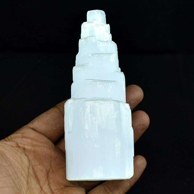 gemsmore:Exclusive Selenite Carved Healing Crystal Tower gemsmore:Exclusive Selenite Carved Healing Crystal Tower