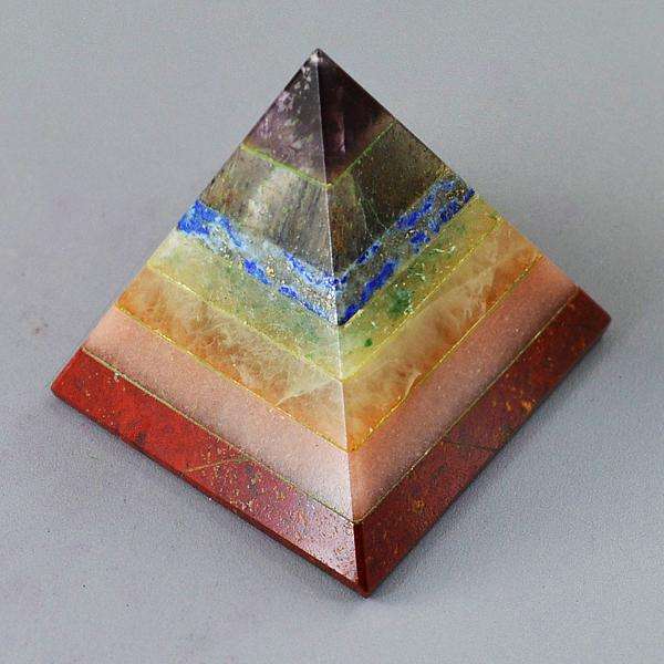 gemsmore:Exclusive Seven Chakra Carved Healing Pyramid gemsmore:Exclusive Seven Chakra Carved Healing Pyramid