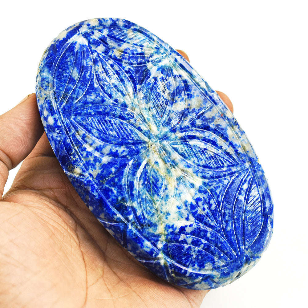 gemsmore:Exclusive Snow  Hand Carved Genuine Crystal Gemstone Carving Mughal Carved Cabochon gemsmore:Exclusive Snow  Hand Carved Genuine Crystal Gemstone Carving Mughal Carved Cabochon