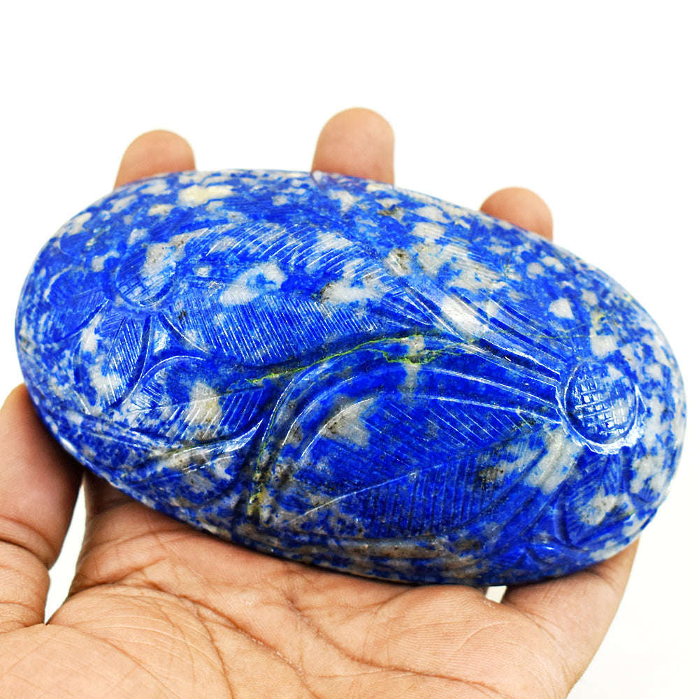 gemsmore:Exclusive Snow  Hand Carved Genuine Crystal Gemstone Carving Mughal Carved Cabochon gemsmore:Exclusive Snow  Hand Carved Genuine Crystal Gemstone Carving Mughal Carved Cabochon