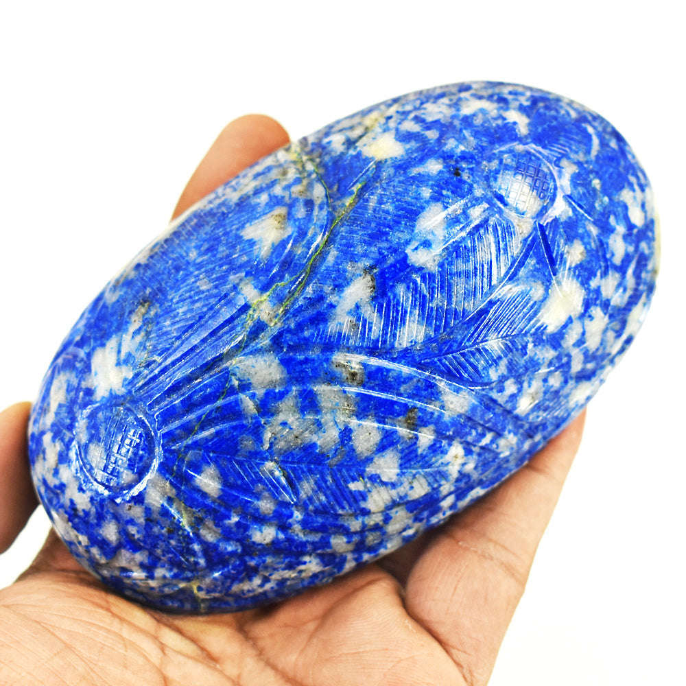 gemsmore:Exclusive Snow  Hand Carved Genuine Crystal Gemstone Carving Mughal Carved Cabochon gemsmore:Exclusive Snow  Hand Carved Genuine Crystal Gemstone Carving Mughal Carved Cabochon