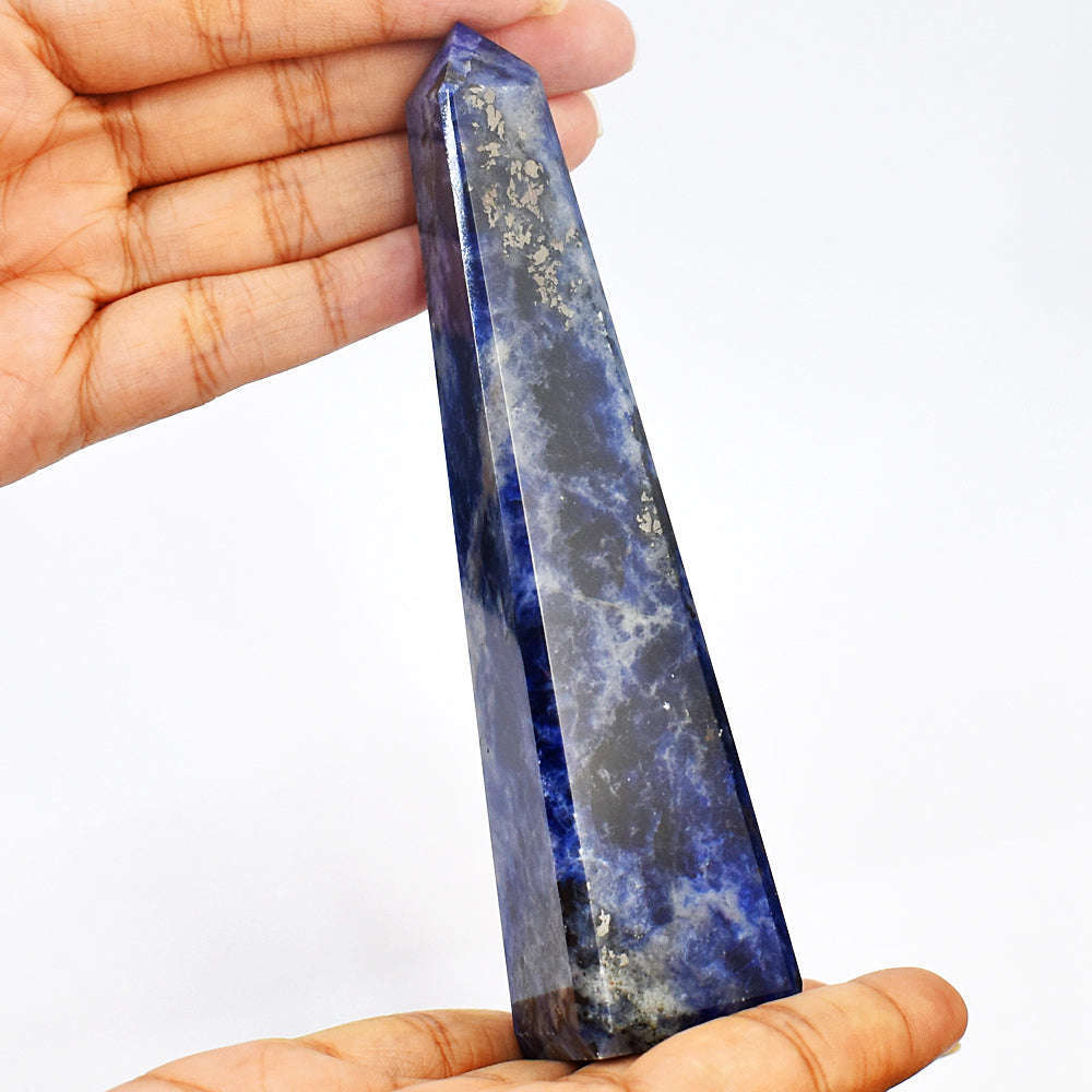 gemsmore:Exclusive Sodalite Carved Healing Crystal Tower gemsmore:Exclusive Sodalite Carved Healing Crystal Tower
