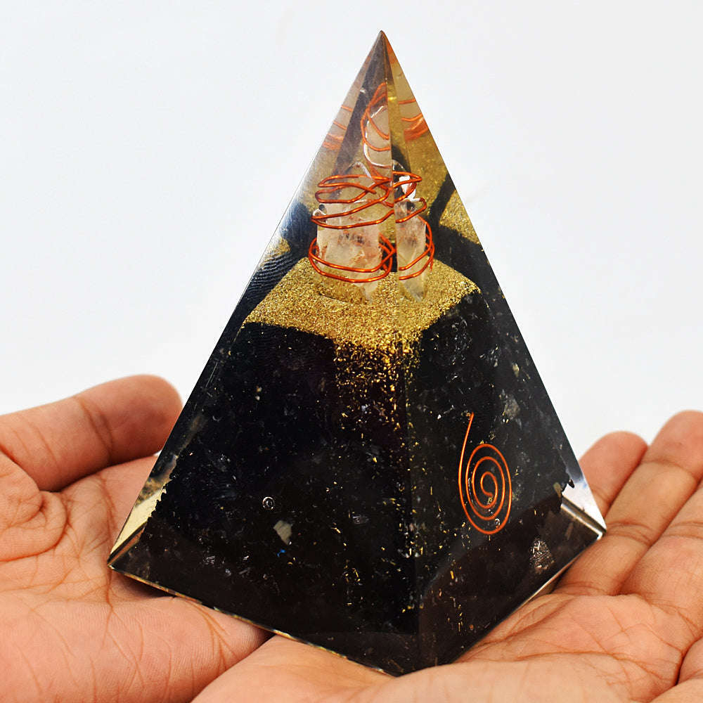 gemsmore:Exclusive Spinel Orgone Carved Healing Pyramid gemsmore:Exclusive Spinel Orgone Carved Healing Pyramid