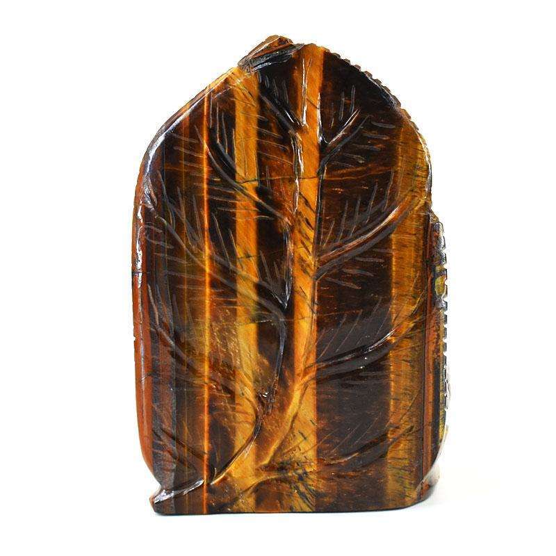 gemsmore:Exclusive Tiger Eye Hand Carved Genuine Crystal Gemstone Carving Lord Ganesha gemsmore:Exclusive Tiger Eye Hand Carved Genuine Crystal Gemstone Carving Lord Ganesha
