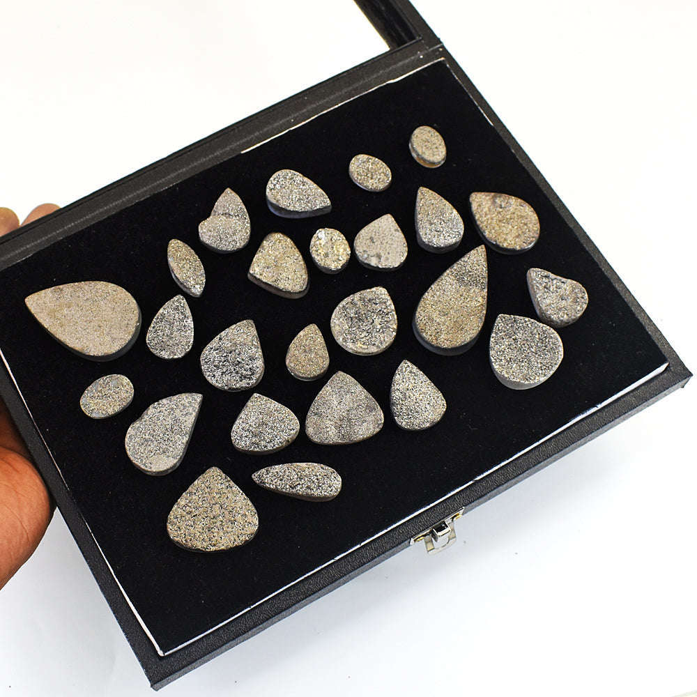 gemsmore:Exclusive Titanium Druzy Untreated Gemstone Cabochon Lot gemsmore:Exclusive Titanium Druzy Untreated Gemstone Cabochon Lot