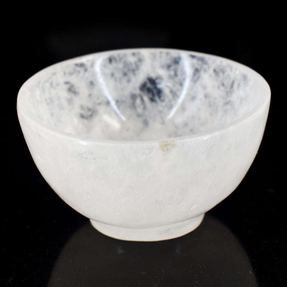 gemsmore:Exclusive White Quartz Hand Carved Genuine Crystal Gemstone Carving Healing Bowl gemsmore:Exclusive White Quartz Hand Carved Genuine Crystal Gemstone Carving Healing Bowl