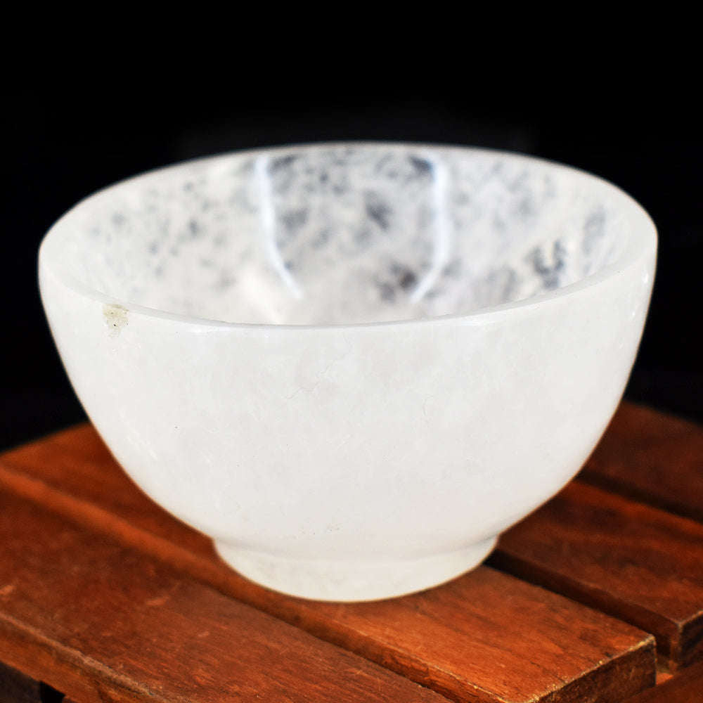 gemsmore:Exclusive White Quartz Hand Carved Genuine Crystal Gemstone Carving Healing Bowl gemsmore:Exclusive White Quartz Hand Carved Genuine Crystal Gemstone Carving Healing Bowl