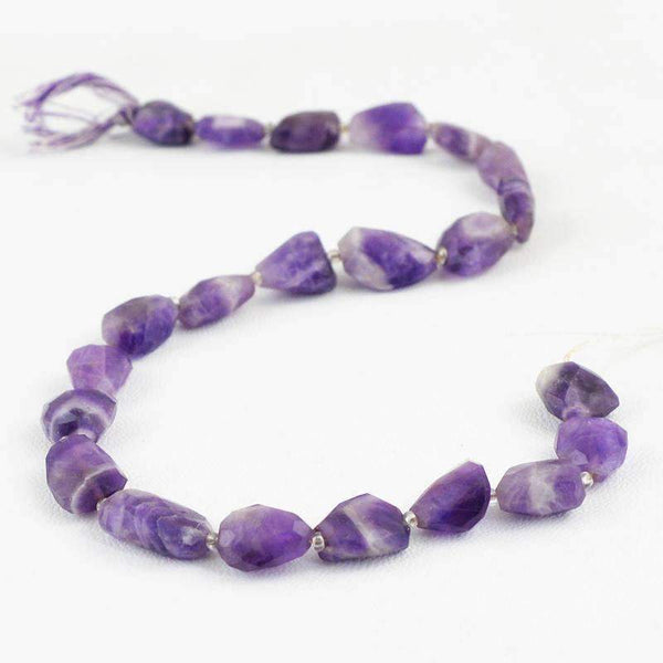 gemsmore:Faceted Bi-Color Amethyst Strand Natural Drilled Beads