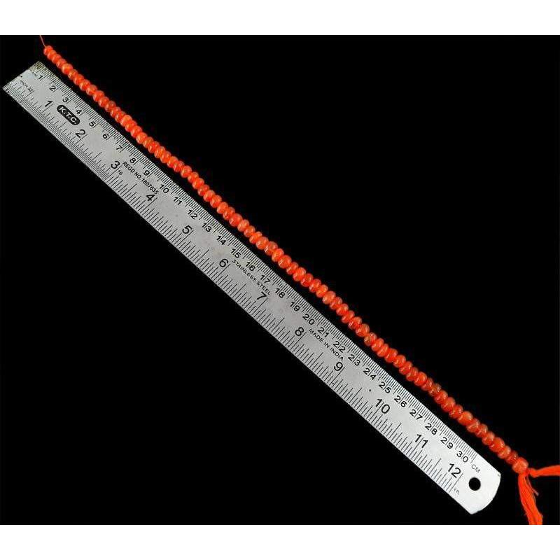 gemsmore:Genuine 133.80 Cts Drilled Orange Carnelian Beads Strand gemsmore:Genuine 133.80 Cts Drilled Orange Carnelian Beads Strand