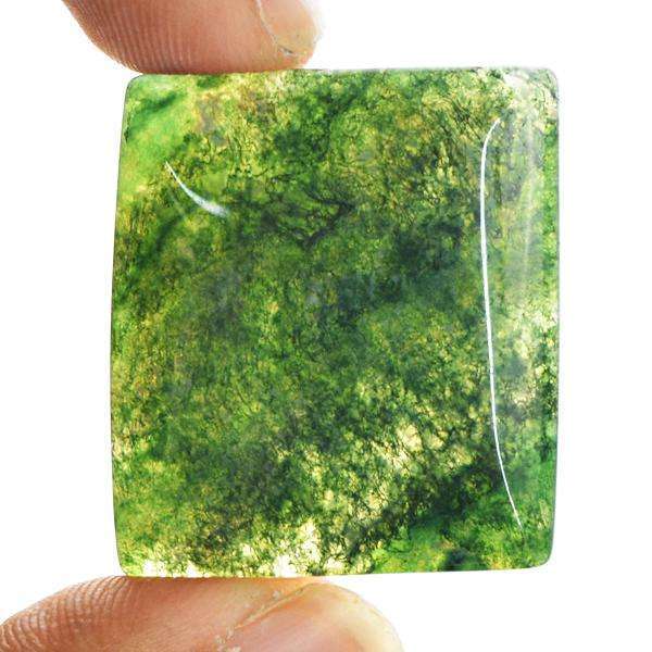 gemsmore:Genuine Amazing Green Moss Agate Untreated Loose Gemstone