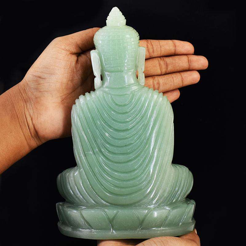 gemsmore:Genuine Aventurine Hand Carved Genuine Crystal Gemstone Carving Huge Lord Buddha gemsmore:Genuine Aventurine Hand Carved Genuine Crystal Gemstone Carving Huge Lord Buddha