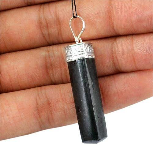 gemsmore:Genuine Black Spinel Healing Point pendant gemsmore:Genuine Black Spinel Healing Point pendant