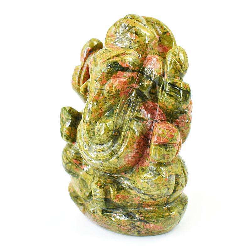 gemsmore:Genuine Blood Green Unakite Hand Carved Genuine Crystal Gemstone Carving Lord Ganesha gemsmore:Genuine Blood Green Unakite Hand Carved Genuine Crystal Gemstone Carving Lord Ganesha