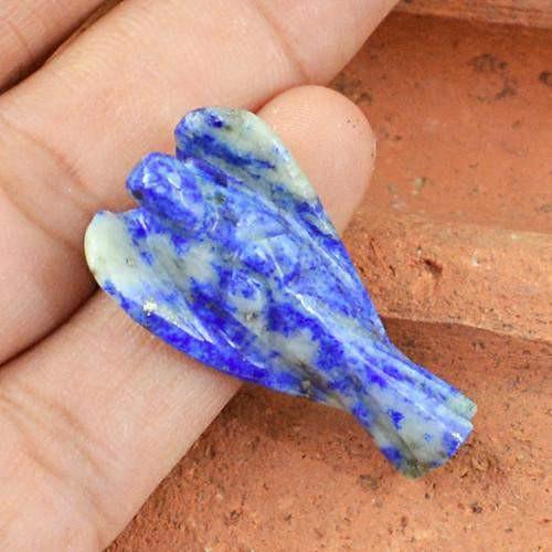 gemsmore:Genuine Blue Lapis Lazuli Carved Healing Angel Gemstone gemsmore:Genuine Blue Lapis Lazuli Carved Healing Angel Gemstone