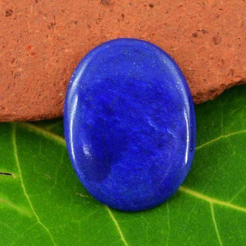 gemsmore:Genuine Blue Lapis Lazuli Oval Shaped Gemstone