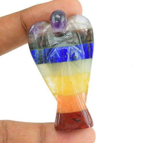 gemsmore:Genuine Carved Angel 7 Chakra Healing Gemstone gemsmore:Genuine Carved Angel 7 Chakra Healing Gemstone