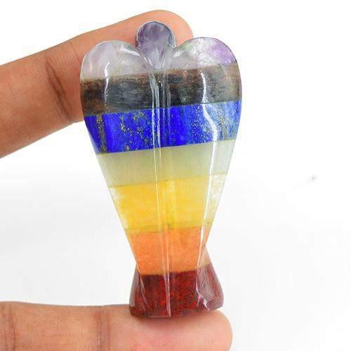 gemsmore:Genuine Carved Angel 7 Chakra Healing Gemstone gemsmore:Genuine Carved Angel 7 Chakra Healing Gemstone