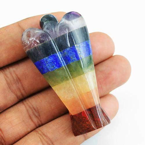 gemsmore:Genuine Carved Angel 7 Chakra Healing Gemstone gemsmore:Genuine Carved Angel 7 Chakra Healing Gemstone