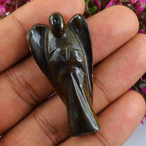 gemsmore:Genuine Carved Angel Golden Tiger Eye Gemstone gemsmore:Genuine Carved Angel Golden Tiger Eye Gemstone