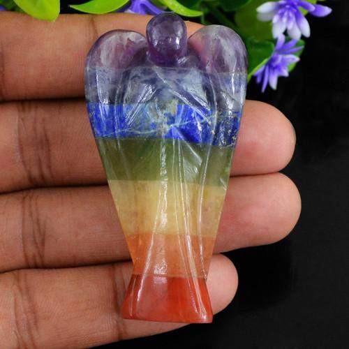 gemsmore:Genuine Carved Angel Seven Chakra Healing Gemstone gemsmore:Genuine Carved Angel Seven Chakra Healing Gemstone