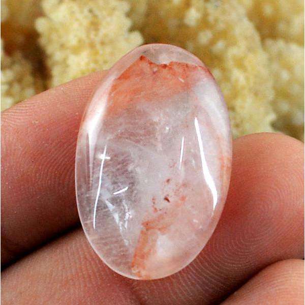 gemsmore:Genuine Cherry Quartz Oval Shape Untreated Loose Gemstone gemsmore:Genuine Cherry Quartz Oval Shape Untreated Loose Gemstone