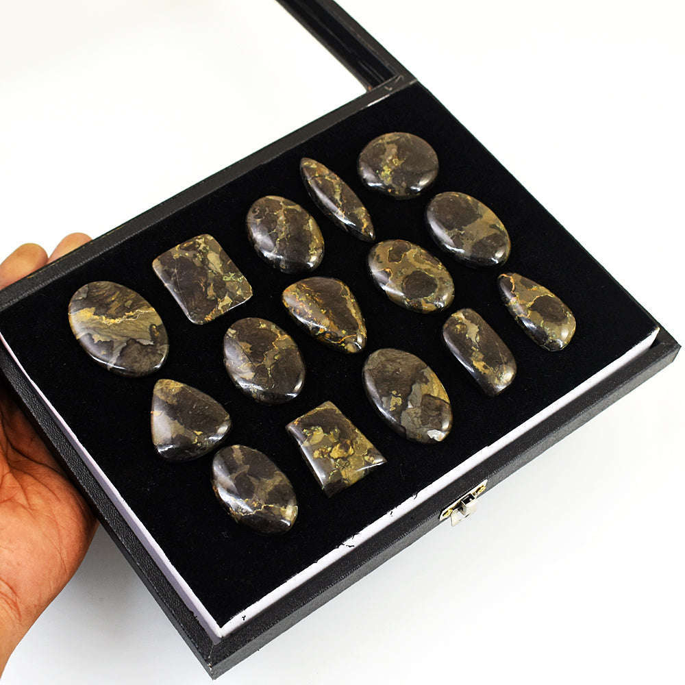 gemsmore:Genuine Conglomerate Jasper Untreated Gemstone Cabochon Lot gemsmore:Genuine Conglomerate Jasper Untreated Gemstone Cabochon Lot