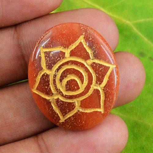 gemsmore:Genuine Designer Chakra Orange Carnelian Gemstone gemsmore:Genuine Designer Chakra Orange Carnelian Gemstone