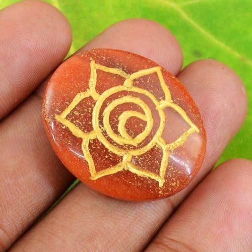 gemsmore:Genuine Designer Chakra Orange Carnelian Gemstone gemsmore:Genuine Designer Chakra Orange Carnelian Gemstone