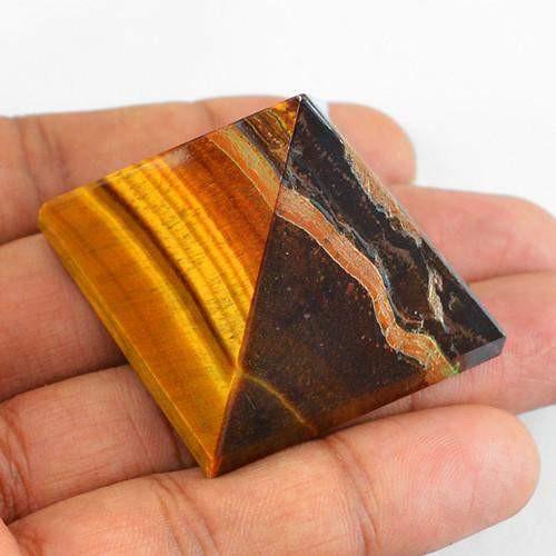 gemsmore:Genuine Golden Tiger Eye AAA Healing Pyramid gemsmore:Genuine Golden Tiger Eye AAA Healing Pyramid