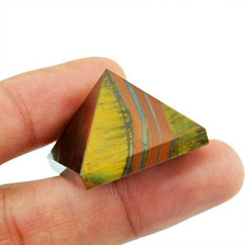 gemsmore:Genuine Golden Tiger Eye AAA Healing Pyramid gemsmore:Genuine Golden Tiger Eye AAA Healing Pyramid