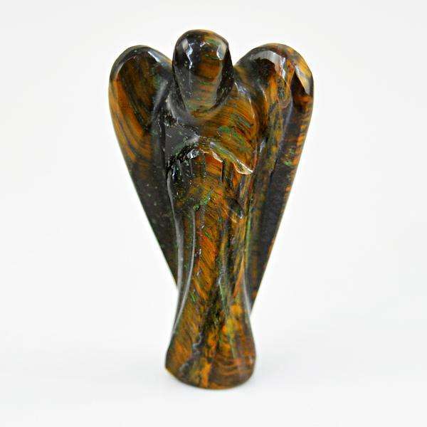 gemsmore:Genuine Golden Tiger Eye Carved Healing Angel Gemstone gemsmore:Genuine Golden Tiger Eye Carved Healing Angel Gemstone