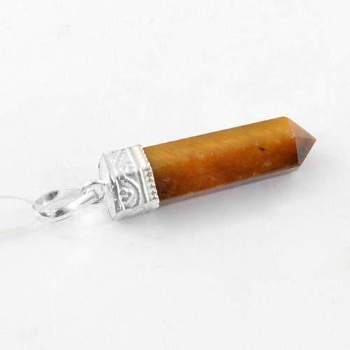 gemsmore:Genuine Golden Tiger Eye Healing Point Pendant gemsmore:Genuine Golden Tiger Eye Healing Point Pendant