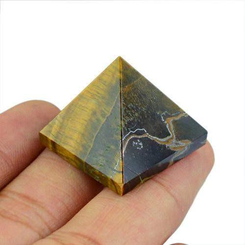 gemsmore:Genuine Golden Tiger Eye Healing Pyramid gemsmore:Genuine Golden Tiger Eye Healing Pyramid