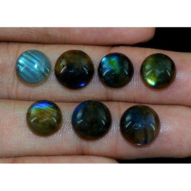 gemsmore:Genuine Labradorite Round Shaped Gemstone Lot gemsmore:Genuine Labradorite Round Shaped Gemstone Lot