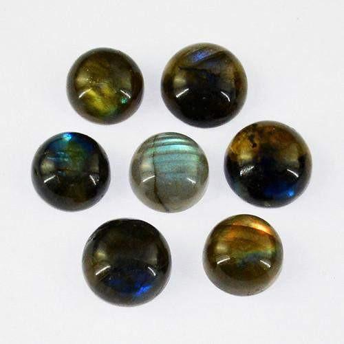 gemsmore:Genuine Labradorite Round Shaped Gemstone Lot gemsmore:Genuine Labradorite Round Shaped Gemstone Lot