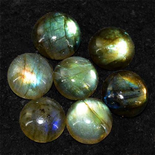 gemsmore:Genuine Labradorite Round Shaped Gemstone Lot gemsmore:Genuine Labradorite Round Shaped Gemstone Lot