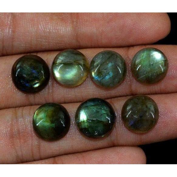 gemsmore:Genuine Labradorite Round Shaped Gemstone Lot gemsmore:Genuine Labradorite Round Shaped Gemstone Lot