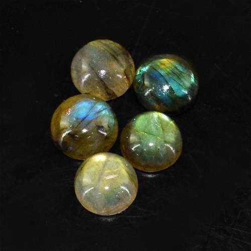 gemsmore:Genuine Labradorite Round Shaped Gemstone Lot gemsmore:Genuine Labradorite Round Shaped Gemstone Lot