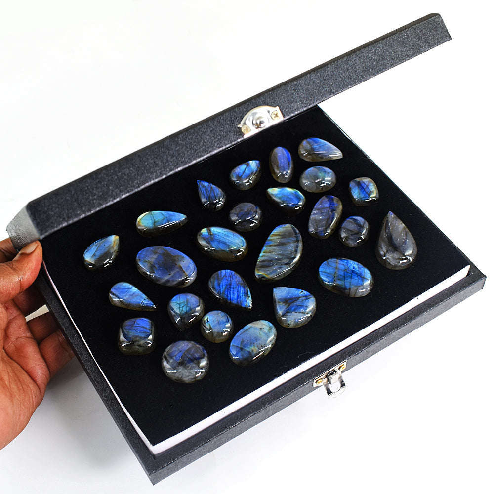 gemsmore:Genuine Labradorite Untreated Gemstone Cabochon Lot gemsmore:Genuine Labradorite Untreated Gemstone Cabochon Lot
