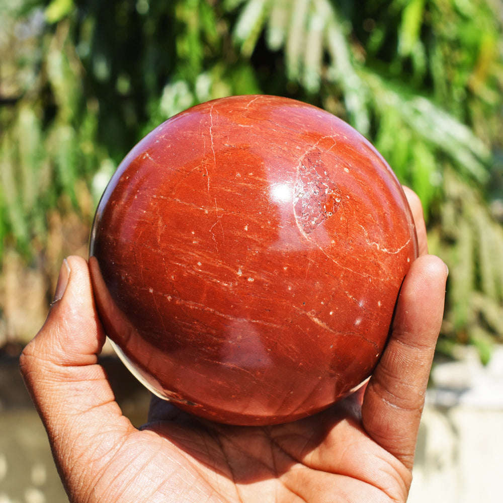 gemsmore:Genuine Massive Size Red Jasper Carved Reiki Crystal Healing Sphere gemsmore:Genuine Massive Size Red Jasper Carved Reiki Crystal Healing Sphere