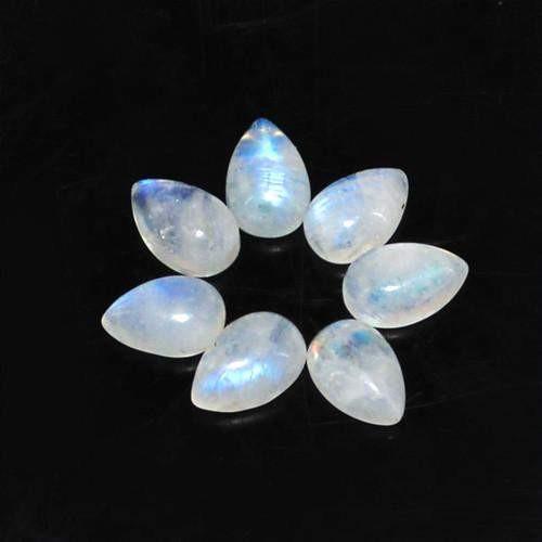 gemsmore:Genuine Moonstone Pear Shaped Gemstone Lot gemsmore:Genuine Moonstone Pear Shaped Gemstone Lot
