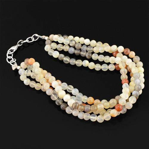 gemsmore:Genuine Multicolor Moonstone AAA Beads Bracelet gemsmore:Genuine Multicolor Moonstone AAA Beads Bracelet