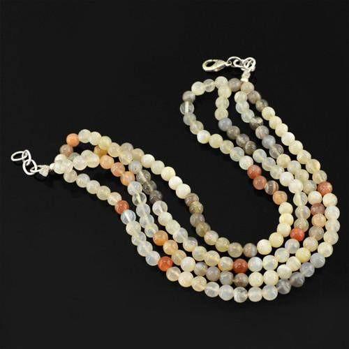 gemsmore:Genuine Multicolor Moonstone AAA Beads Bracelet gemsmore:Genuine Multicolor Moonstone AAA Beads Bracelet