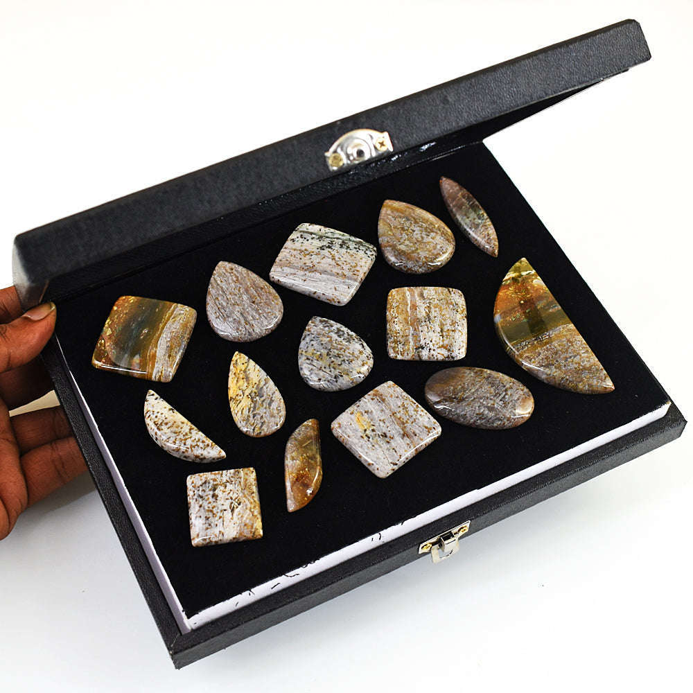 gemsmore:Genuine Ocean Agate Untreated Gemstone Cabochon Lot gemsmore:Genuine Ocean Agate Untreated Gemstone Cabochon Lot