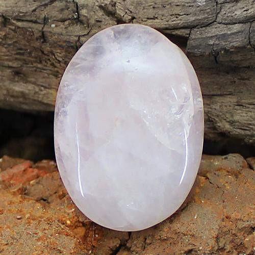 gemsmore:Genuine Oval Shaped Pink Rose Quartz Gemstone gemsmore:Genuine Oval Shaped Pink Rose Quartz Gemstone