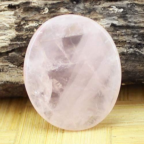 gemsmore:Genuine Oval Shaped Pink Rose Quartz Gemstone gemsmore:Genuine Oval Shaped Pink Rose Quartz Gemstone
