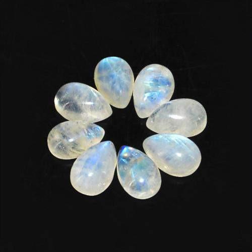 gemsmore:Genuine Pear Shaped Moonstone Gemstone Lot gemsmore:Genuine Pear Shaped Moonstone Gemstone Lot