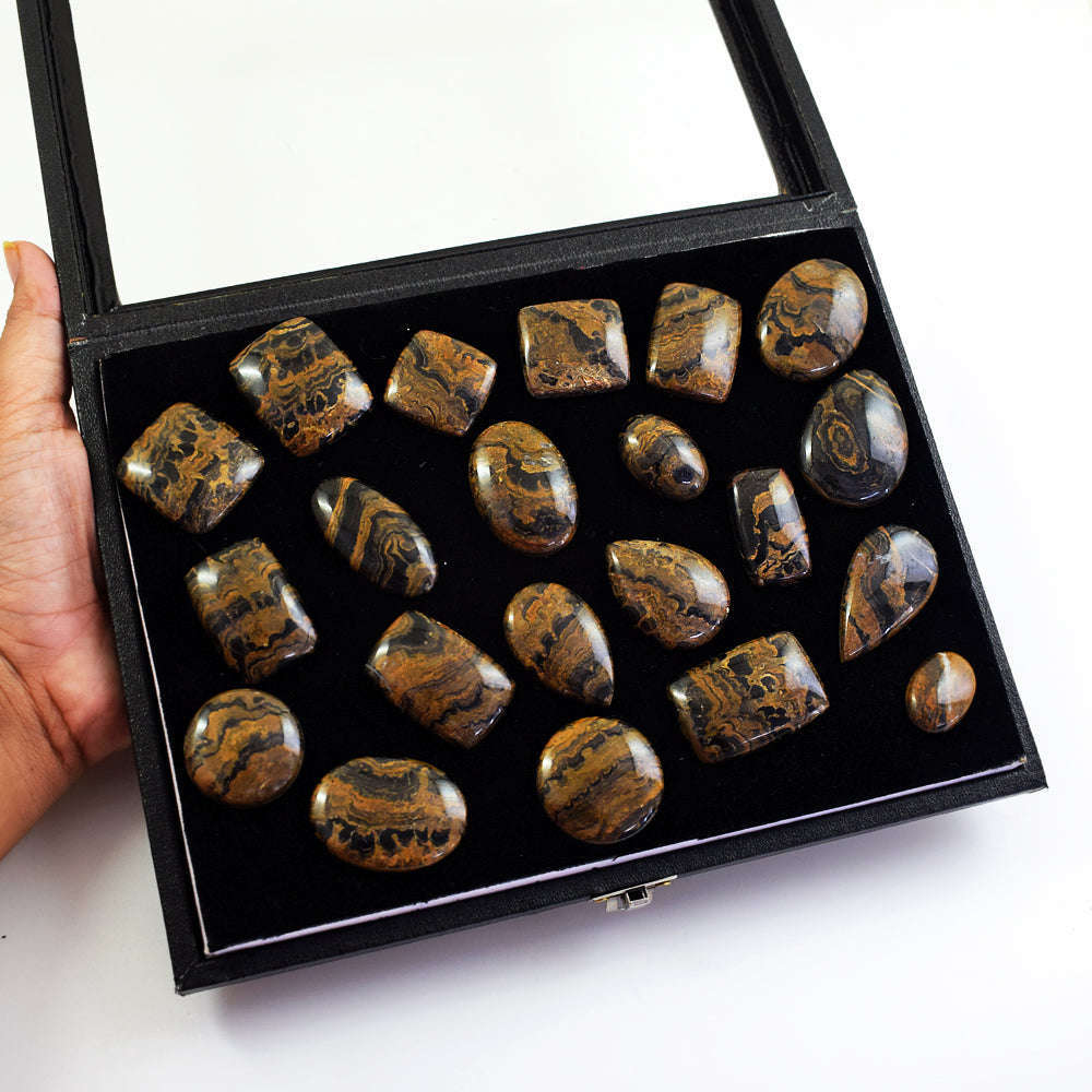 gemsmore:Genuine Pietresite Jasper Untreated Gemstone Cabochon Lot gemsmore:Genuine Pietresite Jasper Untreated Gemstone Cabochon Lot