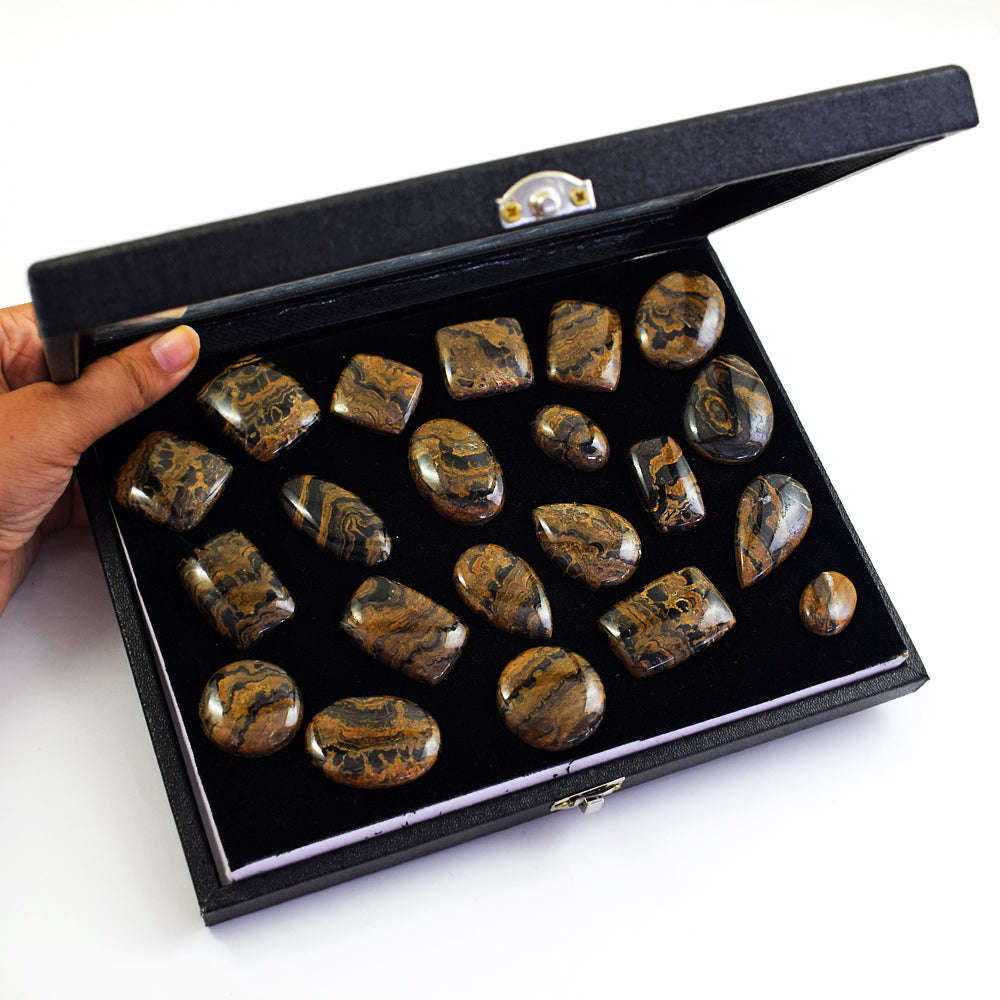 gemsmore:Genuine Pietresite Jasper Untreated Gemstone Cabochon Lot gemsmore:Genuine Pietresite Jasper Untreated Gemstone Cabochon Lot